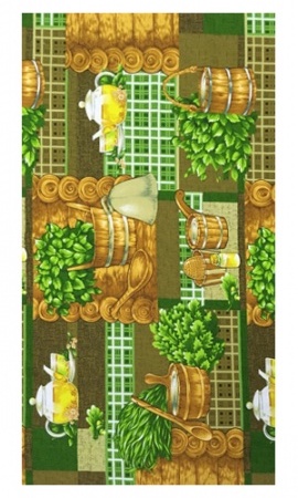 Полотенце вафельное банное БАНЬКА С ЧАЕМ р-р 82х150