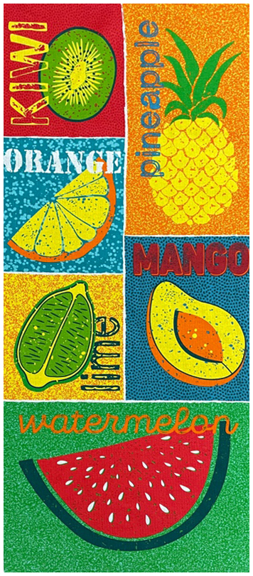 Полотенце вафельное банное МУЛЬТИФРУКТ р-р 63х150