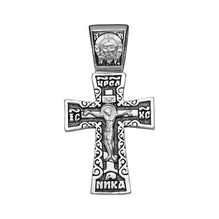 2-403-3 Крест из серебра частичное чернение литье