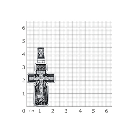 2-467-3 Крест (арх. Михаил) из серебра частичное чернение литье