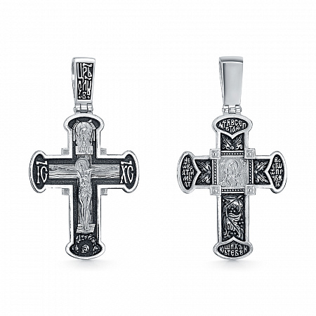 2-404-3 Крест из серебра частичное чернение литье