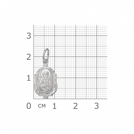 5-004-1 Образ (Блж. Ксения Петербургская) из серебра штампованный