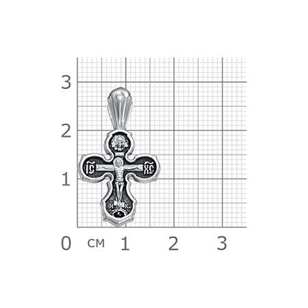 2-557-3 Крест из серебра частичное чернение литье