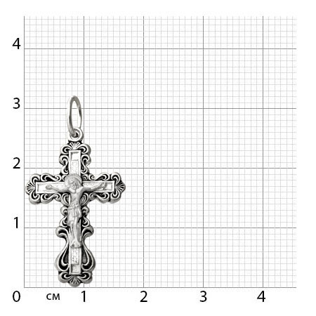 1-047-3 крест из серебра частично черненый штампованный