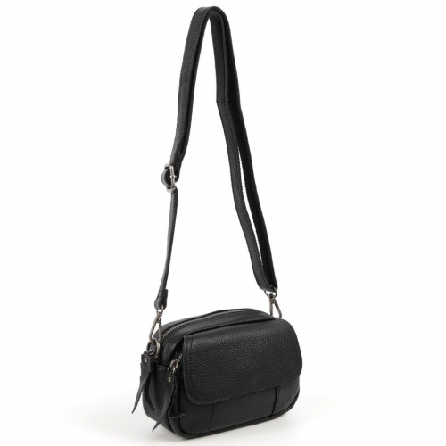 Женская кожаная сумка кросс-боди 6705 Блек