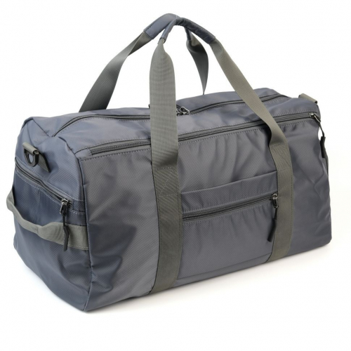 Текстильная дорожно-спортивная сумка 3053 Грей