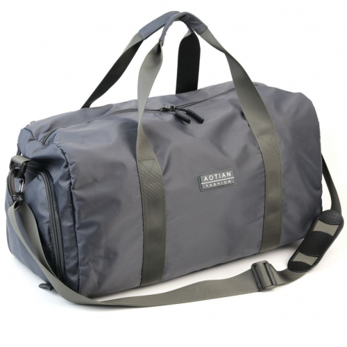 Текстильная дорожно-спортивная сумка 3053 Грей