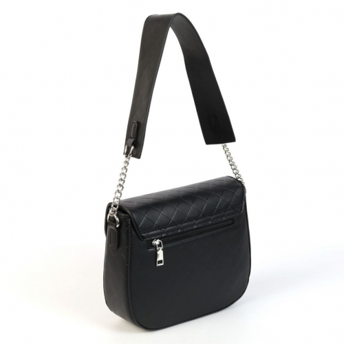 Женская каркасная сумка кросс боди из эко кожи Q67 Блек