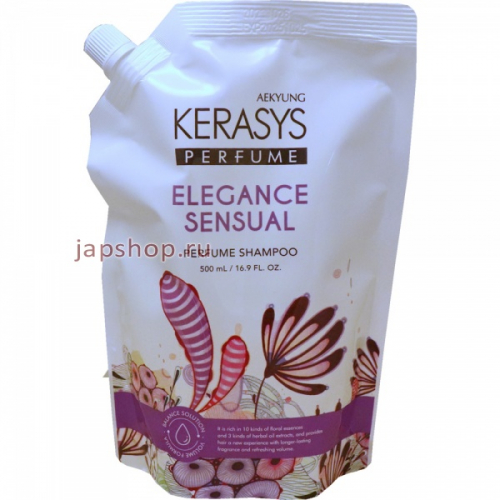Kerasys Шампунь для волос КераСис Элеганс парфюмированная линия, мягкая упаковка, 500 мл (8801046396957)