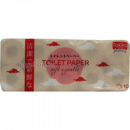 Tokiko Japan Family Туалетная бумага 3-х слойная, 29 м, 10 шт (4673737079951)