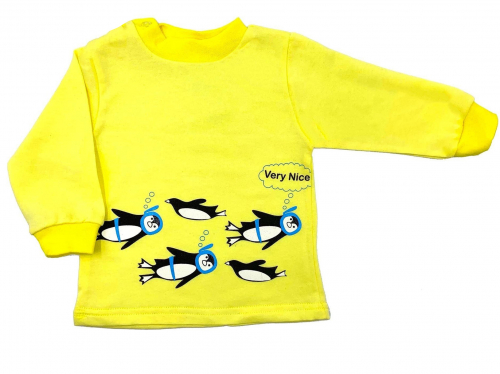 Рубашечка Пингвины / Желтый