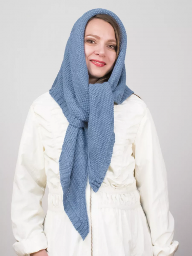 Косынка женская София (Цвет голубой джинс),  Один размер, шерсть 30%
