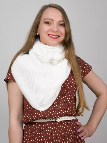 Косынка женская Руслана (Цвет молочный),  Один размер, шерсть 30%