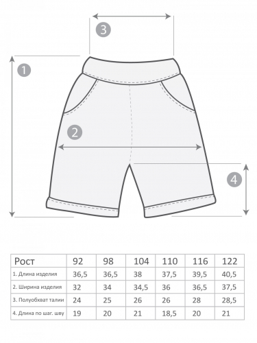 М-1366 Шорты 92-122 6шт