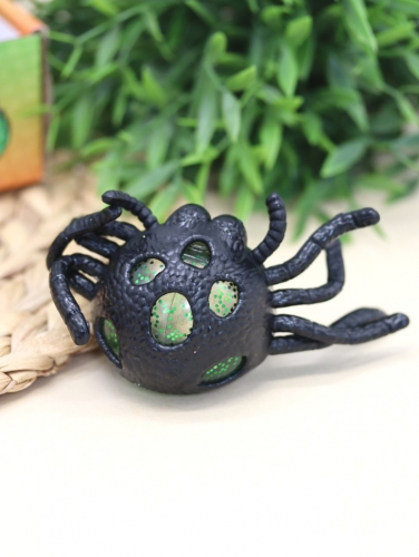 Мялка - антистресс «Spider metallic», green