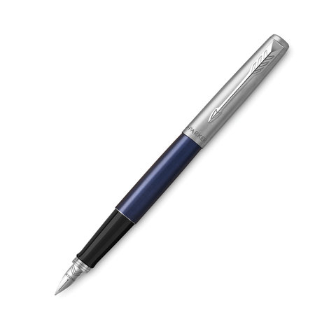 Ручка перьевая PARKER “Jotter Royal Blue CT“, корпус синий, детали из нержавеющей стали, синяя, 2030950