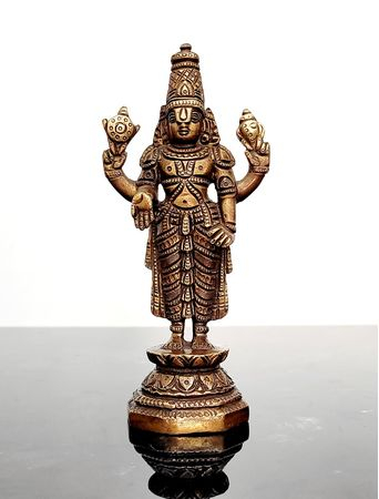 Статуэтка Господа Тирупати Баладжи, бронза, 15*7*5 cм, 475 г