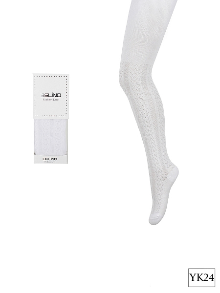 Колготки детские YK-24 Belino Ажурные БЕЛЫЙ