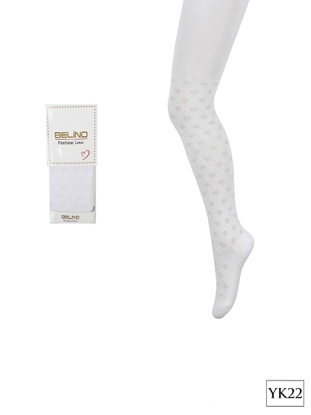 Колготки детские YK-22 BelinoАжурные  БЕЛЫЙ