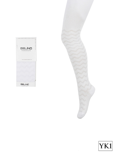 Колготки детские YK-1 Belino Ажурные  БЕЛЫЙ