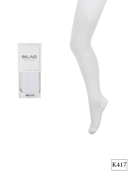 Колготки детские K-417 Belino БЕЛЫЙ Лапша