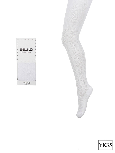 Колготки детские YK-35 Belino Ажурные БЕЛЫЙ