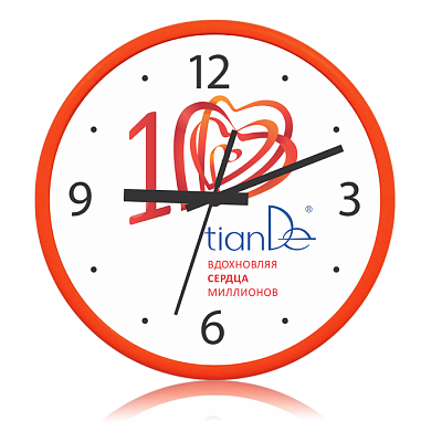 Часы настенные «10 лет TianDe» (оранжевые) В ногу со временем