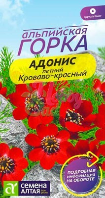 Цветы Адонис Летний Кроваво-красный (0,2 г) серия Альпийская Горка Семена Алтая
