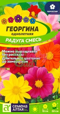 Цветы Георгина Радуга (0,2 г) Семена Алтая