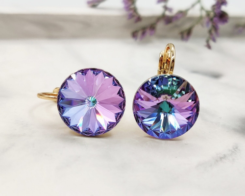 Серьги с кристаллами Swarovski