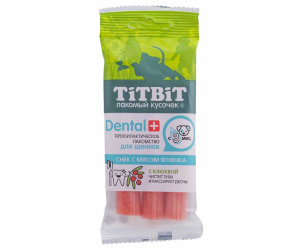 TiTBiT Biff DENT+ жевательный снек для щенков средних пород, со вкусом ягненка