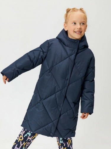 Пальто детское для девочек Mariette 20220670017 темно-синий