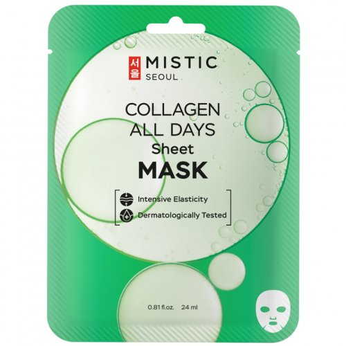 Тканевая маска для лица с коллагеном MISTIC COLLAGEN ALL DAYS Sheet mask 1шт