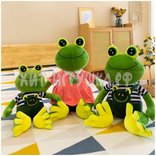 Мягкая игрушка ЛЯГУШКА 30 см (ВЫБОР ЦВЕТА) frog30, frog30_дев, frog30_мал