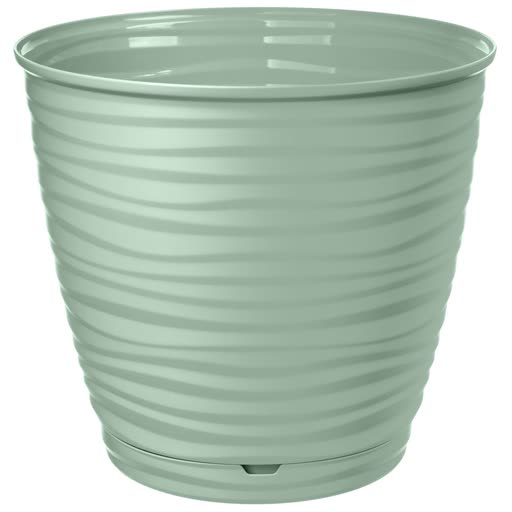 Горшок Saffron 9,1 л с поддоном (светло-зеленый)