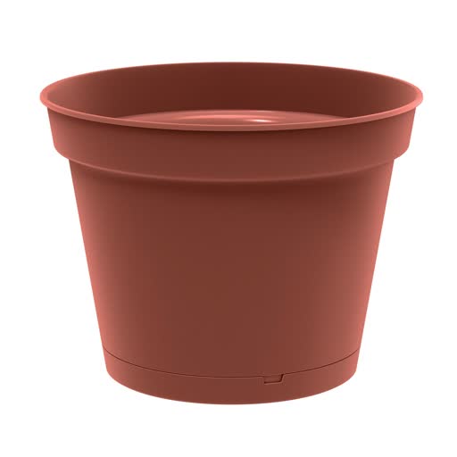 Горшок Mint D120 мм, 0,7л с поддоном (терракотовый)*