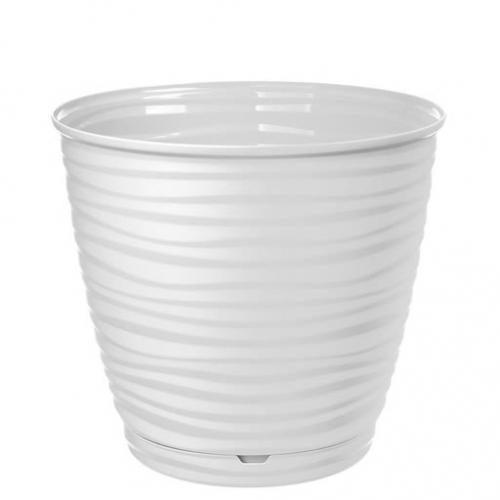 Горшок  Saffron 1,5 л с поддоном (белый)