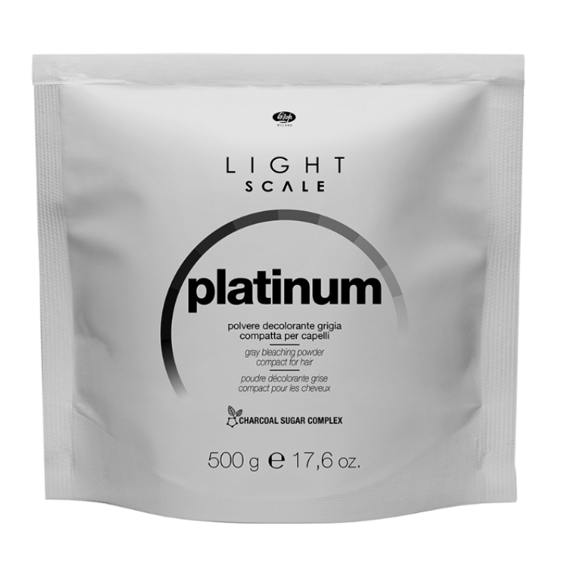 LISAP Порошок осветляющий для волос быстродействующий компактный серый / LIGHT SCALE PLATINUM POWDER 500 г