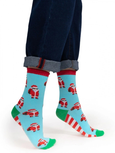 Носки для мальчика и для девочки голубой/красный/зеленый