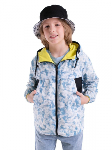 101794_OOB Куртка для мальчика синий туман тай-дай/лайм (вар.1)