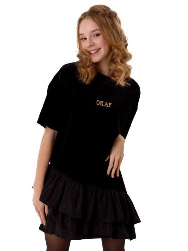 102387_OLG Платье для девочки черный (вар.1)