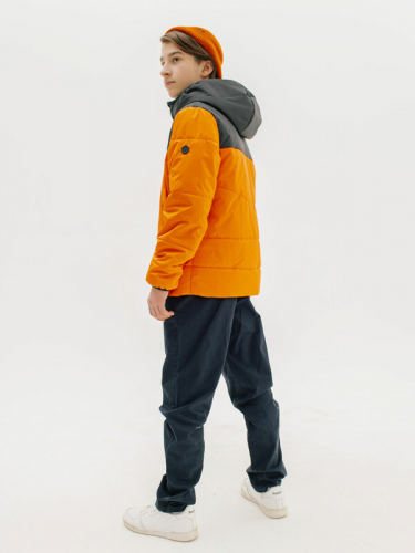 102419_OOB Куртка для мальчика сочный апельсин/черный (вар.1)
