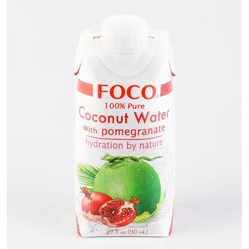 FOCO Кокосовая вода с соком граната 330мл Tetra Pak
