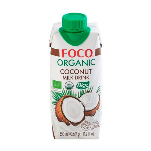 FOCO ORGANIC Кокосовый напиток без сахара 330мл Tetra Pak