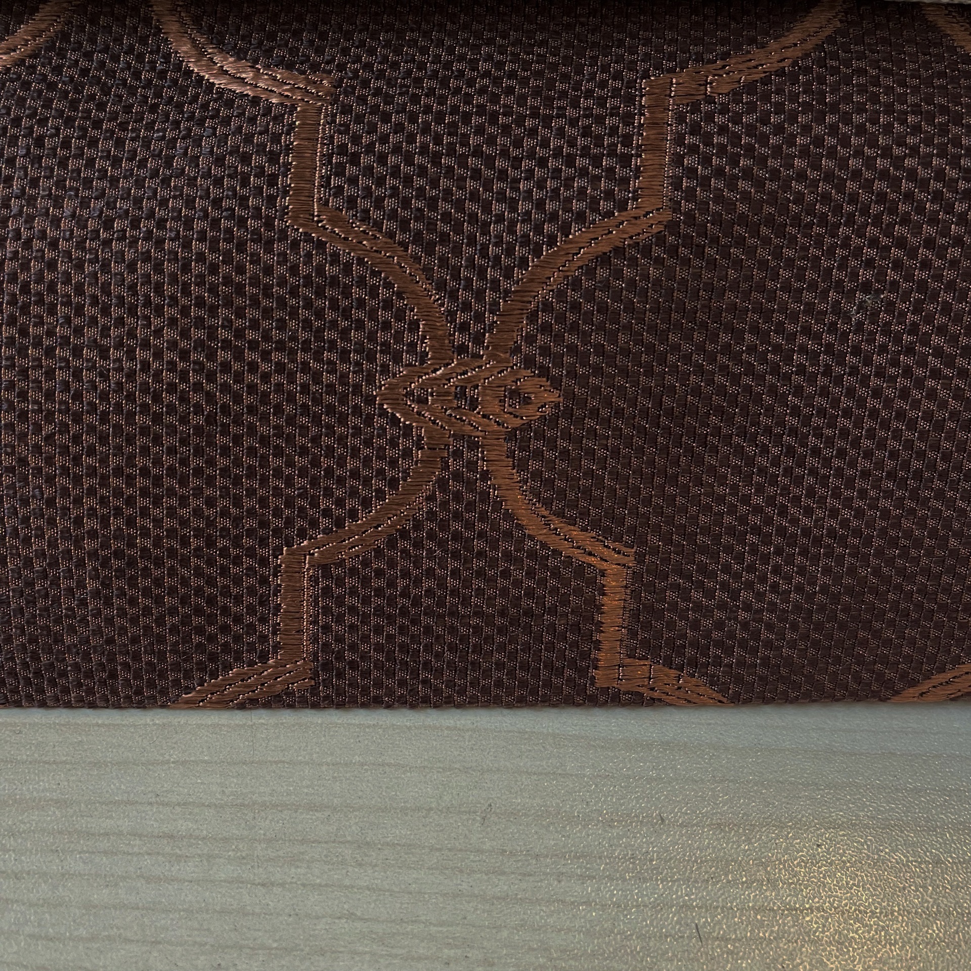 Димаут лен HY2204 жаккардовый №5 шоколадный 280 см