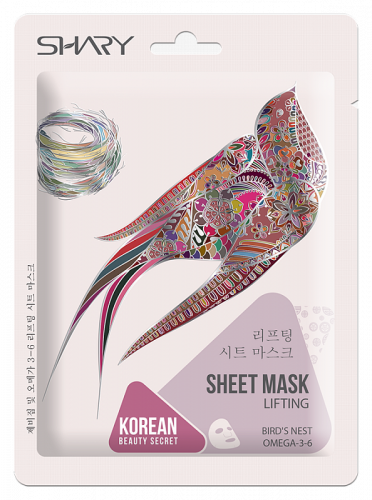 Shary Тканевая маска-лифтинг для лица Экстракт ласточкиного гнезда и ...