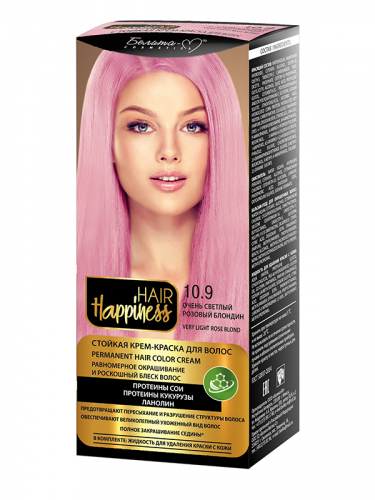 Hair Happiness Крем-краска д/волос аммиачная №10.9 светлый розовый блондин