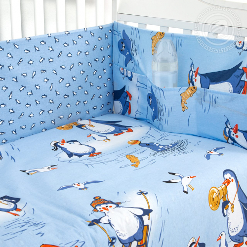 Набор в кроватку (бязь) Пингвиния