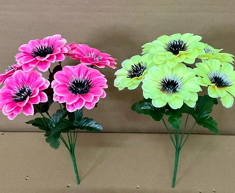 Цветы искусственные декоративные Клематис (6 цветков) 34 см