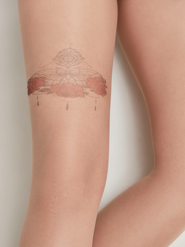 Колготки женские CONTE колготки TATTOO с рисунком Butterfly